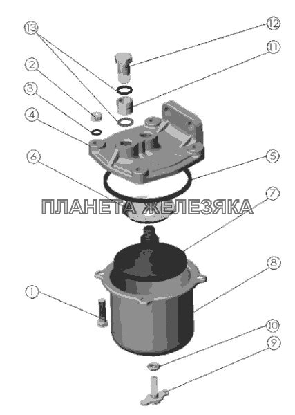 Фильтр топливный грубой очистки МТЗ-80 (2009)